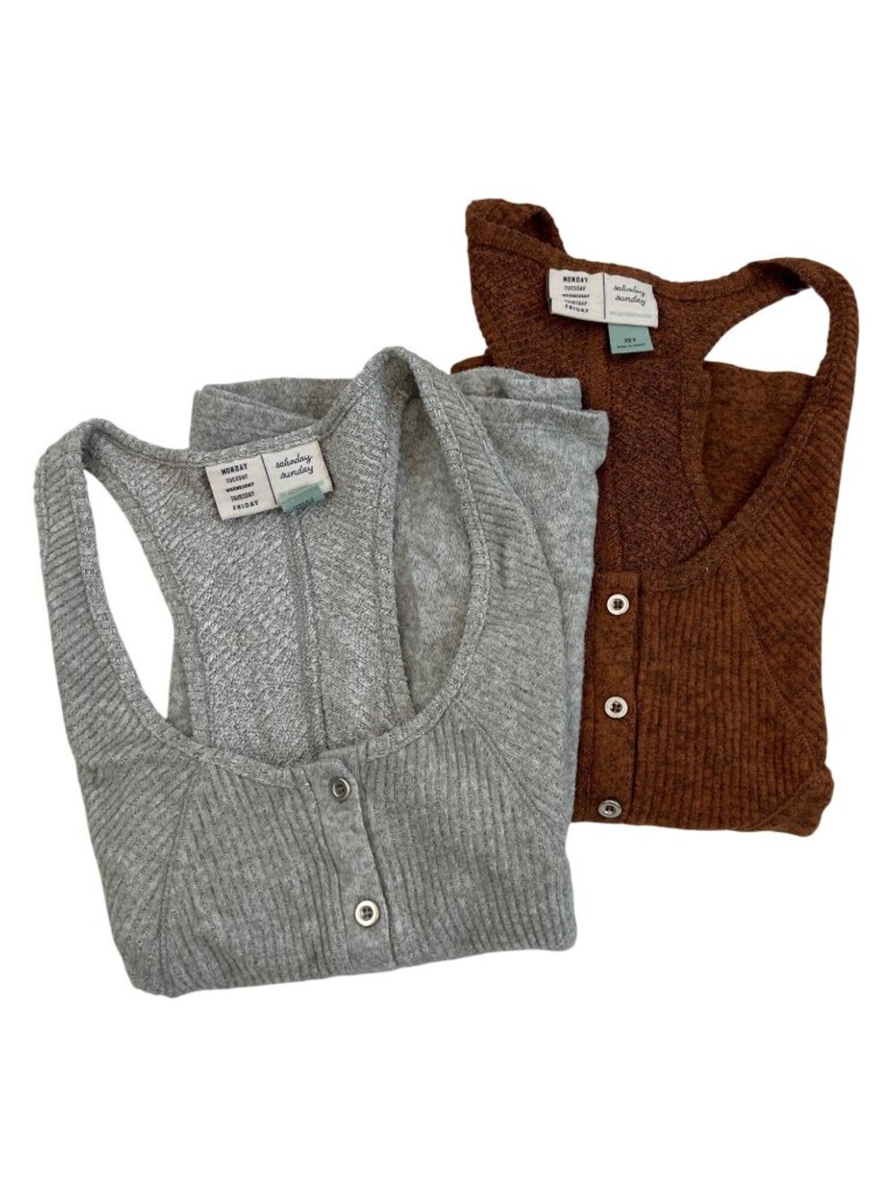 Bundle Of 2 Soft Brushed Fleece Racerback Tanks